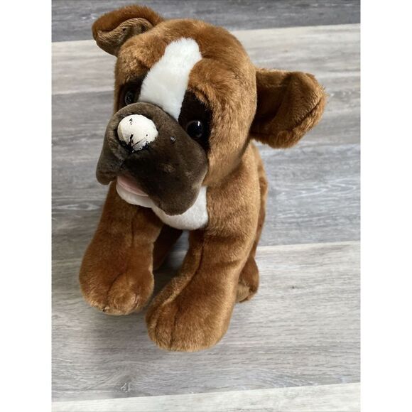 Build A Bear Workshop Bulldog Boxer With Tongue Stuffed Plush 15" BABW - Picture 1 of 9